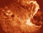 Chamas Solares em in H-Alpha